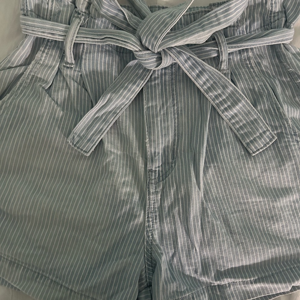 Striped Tie-Waist Women Shorts